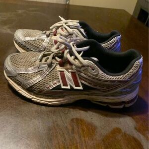 New Balance Gray and Red Running Shoes
